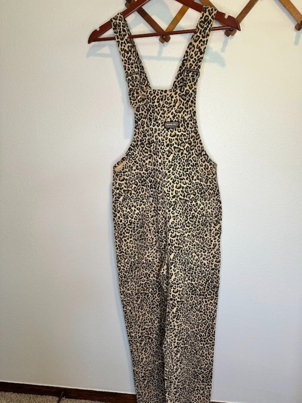 Run and Fly Leopard Print Dungarees Overalls - XXS